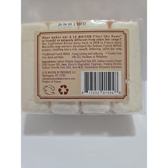 A La Maison Goat Milk Bar Soap 3.5 oz. | 4 Bars Triple French Milled All Natu... - Picture 4 of 7
